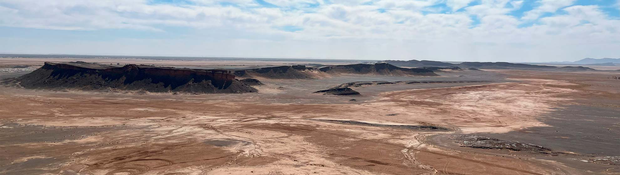 Vista panoramica de la Cácel Portuguesa, o Gara Medouar, Marruecos